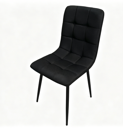 Set de 4 Sillas Flex, Color Negro, con Espaldar y Diseño Moderno, abierto