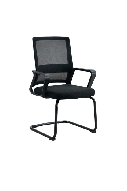 Silla de Escritorio Prestige, Negro, ergonómica con reposabrazos, vista lateral