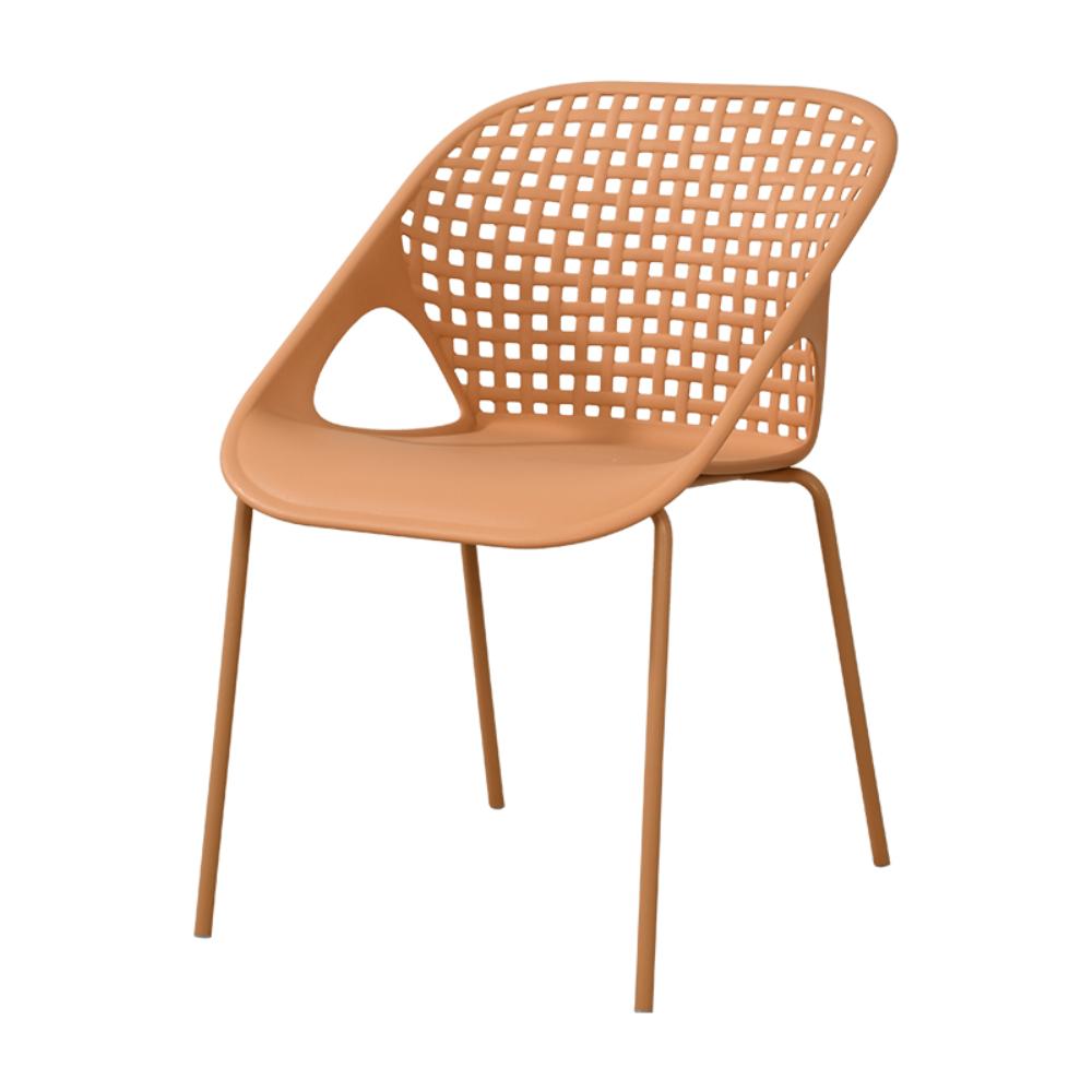 Juego de Comedor Fodi · Mesa Redonda + 2 Sillas · Naranja