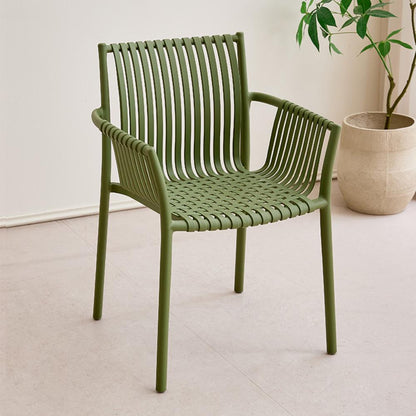 Juego de Comedor Marow · 4 Sillas · Verde Oliva