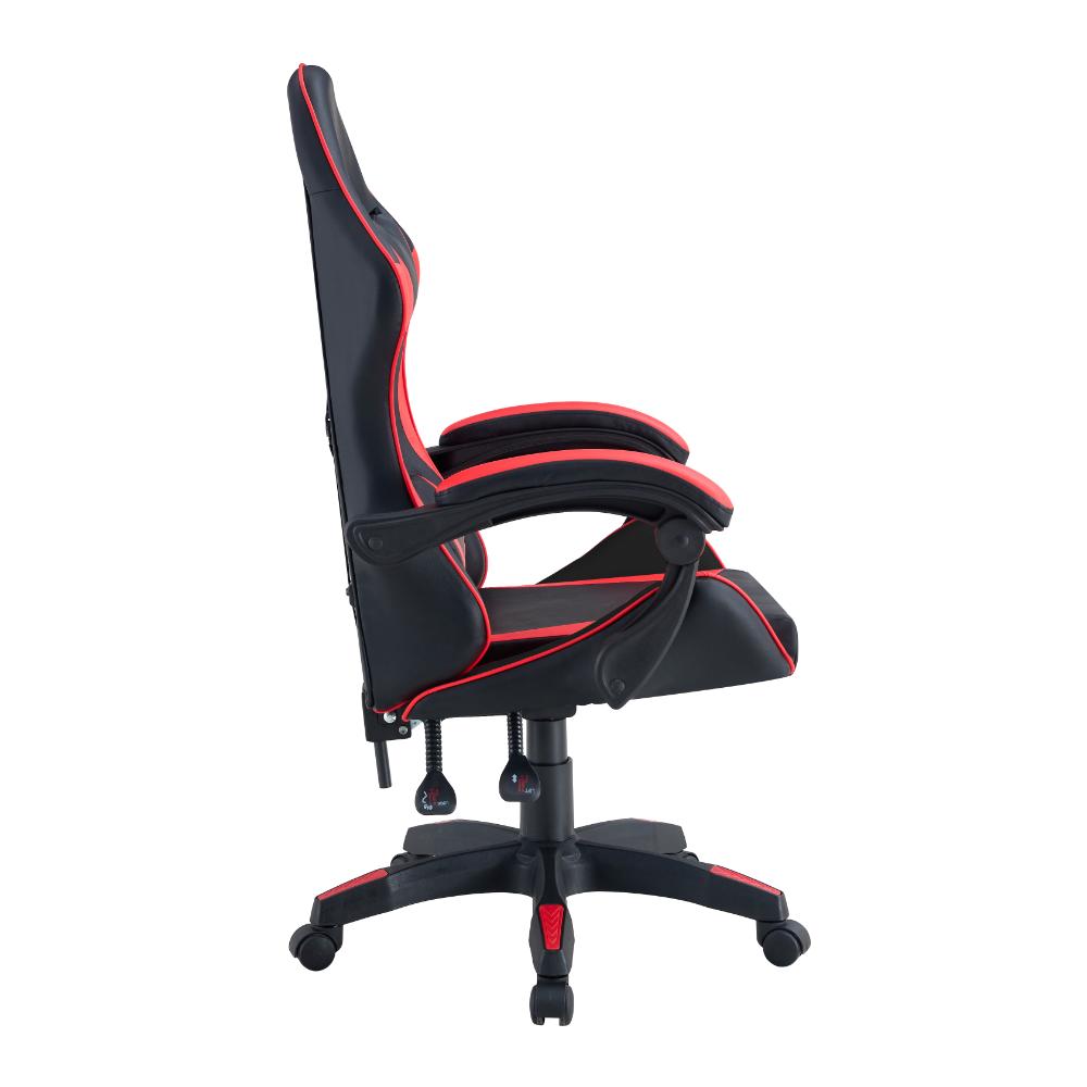 Combo Gamer · Escritorio, Silla y Monitor · Wengue y Rojo