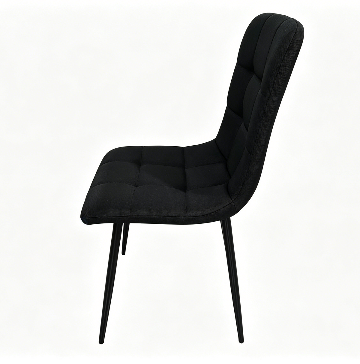 Set de 4 Sillas Flex, Color Negro, con Espaldar y Diseño Moderno, vista superior