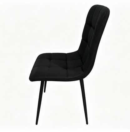 Set de 4 Sillas Flex, Color Negro, con Espaldar y Diseño Moderno, vista superior