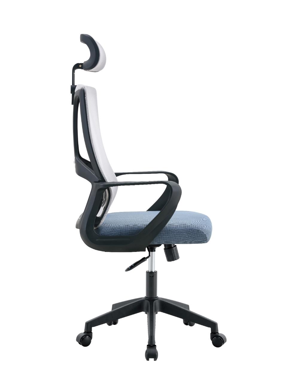 Combo oficina Home escritorio blanco y silla ergonómica de malla – vista 6