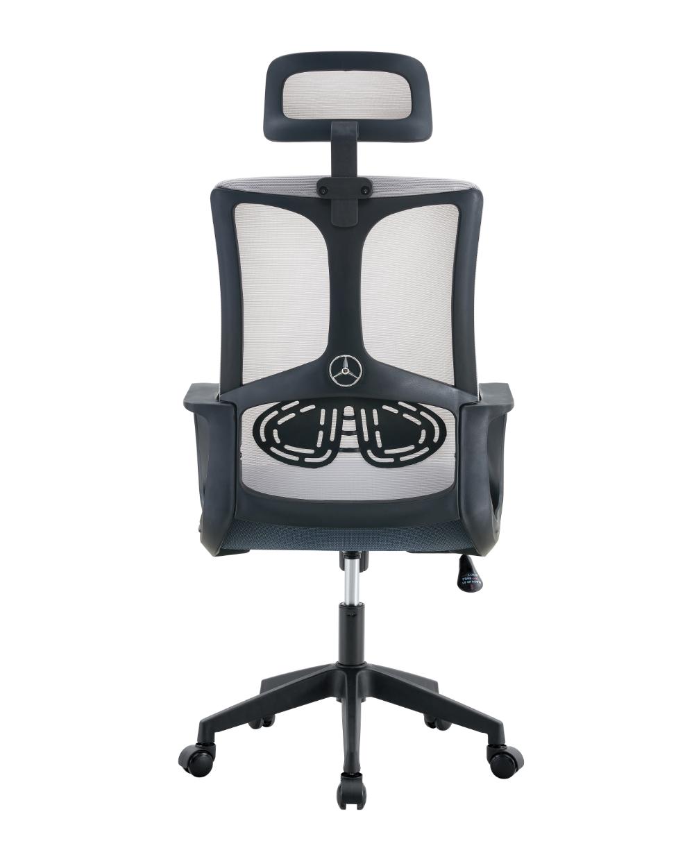 Combo oficina Home escritorio blanco y silla ergonómica de malla – vista 7