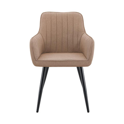 Set de 2 Sillas Neo, Color Marrón Oscuro, con Espaldar y Diseño Moderno