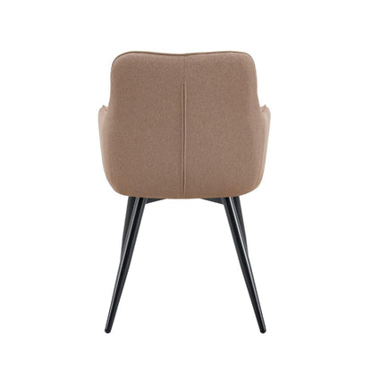 Set de 6 Sillas Neo, Color Marrón Oscuro, con Espaldar y Diseño Moderno