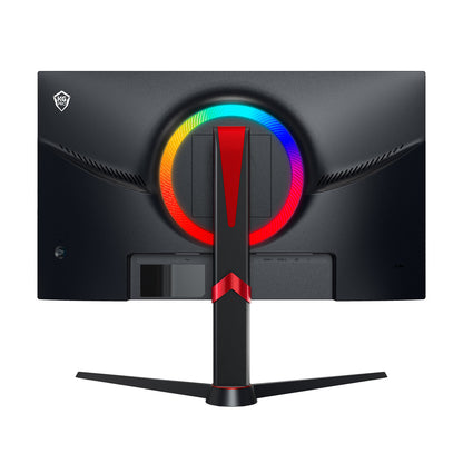 Combo Gamer · Escritorio, Silla y Monitor · Wengue y Rojo