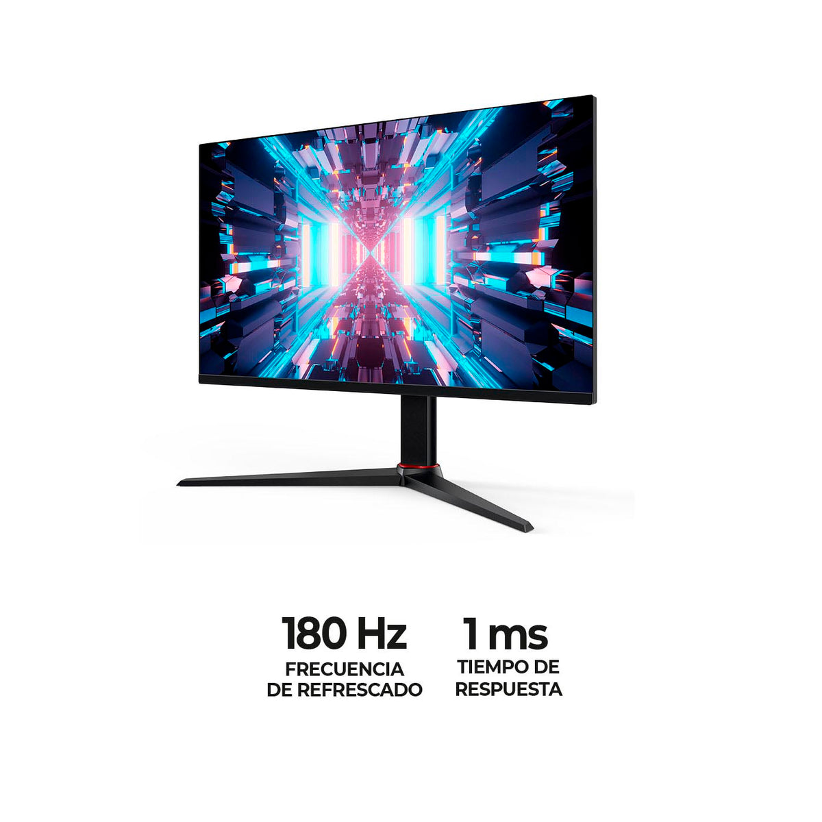 Combo Gamer · Escritorio, Silla y Monitor · Wengue y Rojo