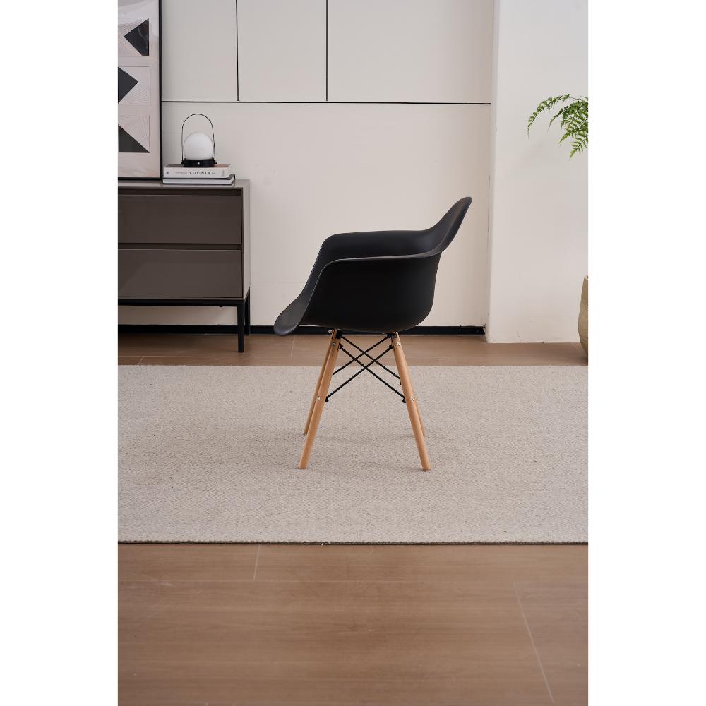 Juego de Comedor Lino · 4 Sillas · Negro
