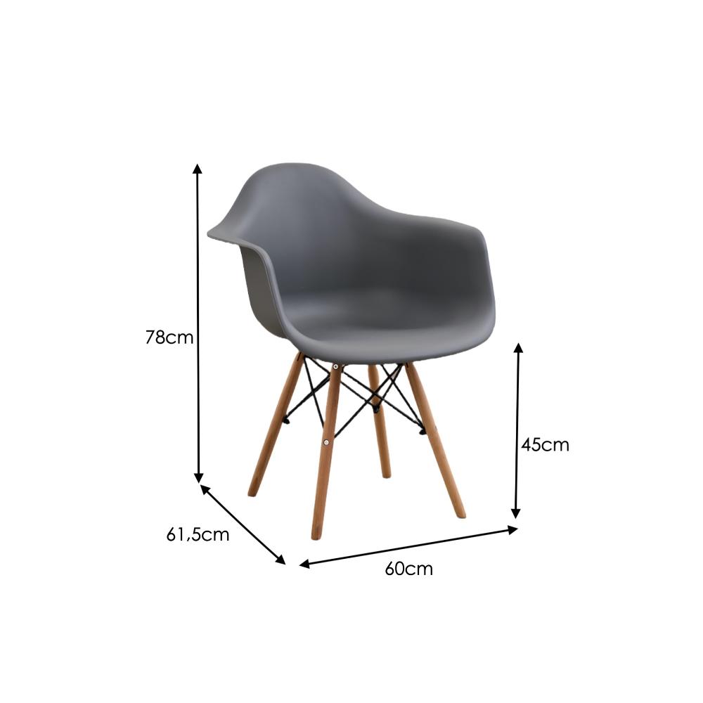 Juego de Comedor Livo · 4 Sillas · Gris