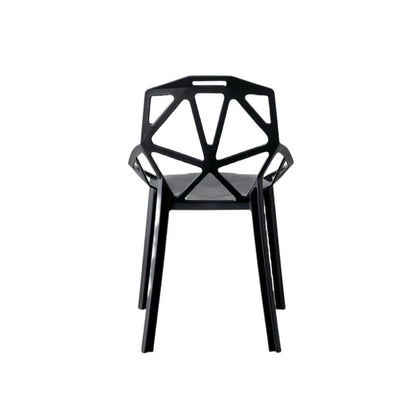 Silla Roxy, Color Negro, con Espaldar y Diseño Moderno, detalle