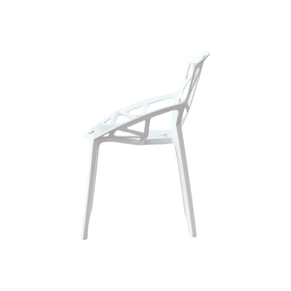 Silla Roxy, Color Blanco, con Espaldar y Diseño Moderno, vista frontal