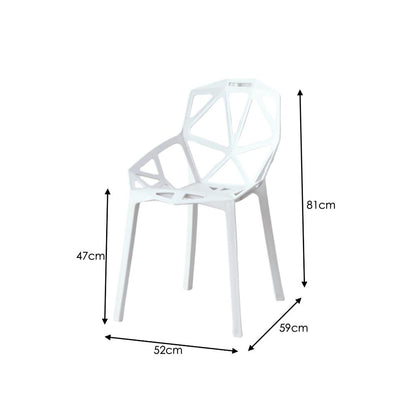 Silla Roxy, Color Blanco, con Espaldar y Diseño Moderno, detalle