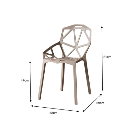 Silla Roxy, Color Taupe, con Espaldar y Diseño Moderno