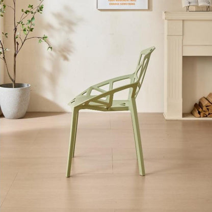Silla Roxy, Color Verde, con Espaldar y Diseño Moderno X4