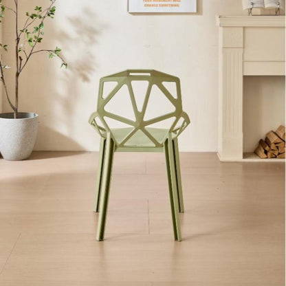 Silla Roxy, Color Verde, con Espaldar y Diseño Moderno X2