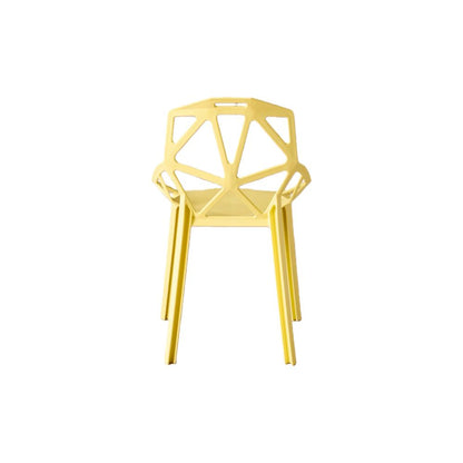 Silla Roxy, Color Amarillo, con Espaldar y Diseño Moderno, detalle interior