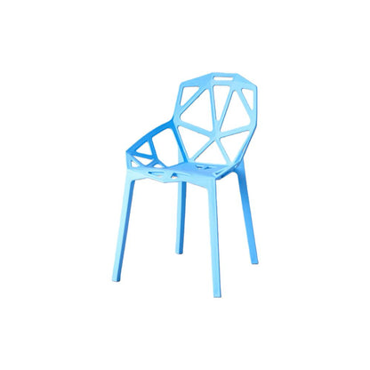 Silla Roxy, Color Azul, con Espaldar y Diseño Moderno, medidas