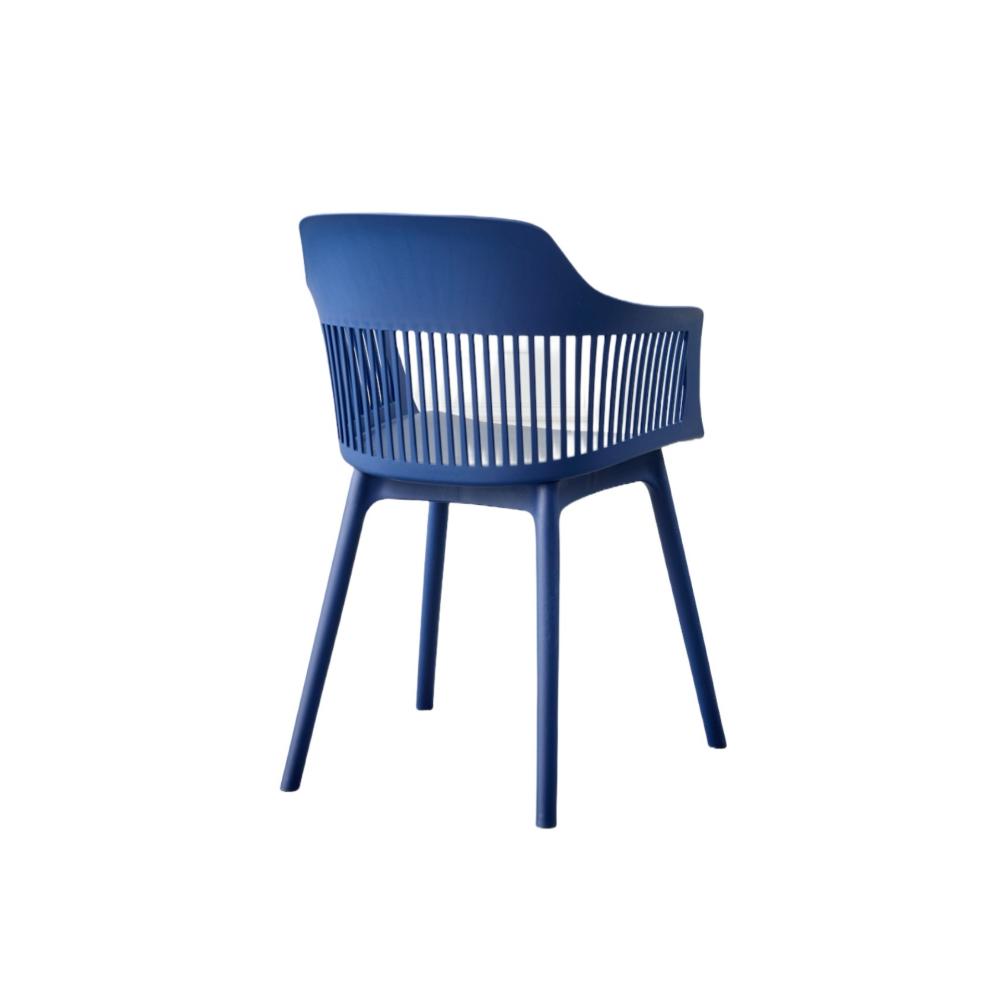 Silla con Cojín Max, Color Azul, con Espaldar en Rejilla, vista superior