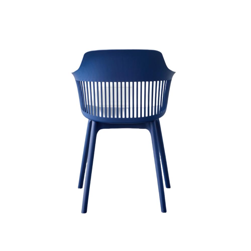 Silla con Cojín Max, Color Azul, con Espaldar en Rejilla, abierto
