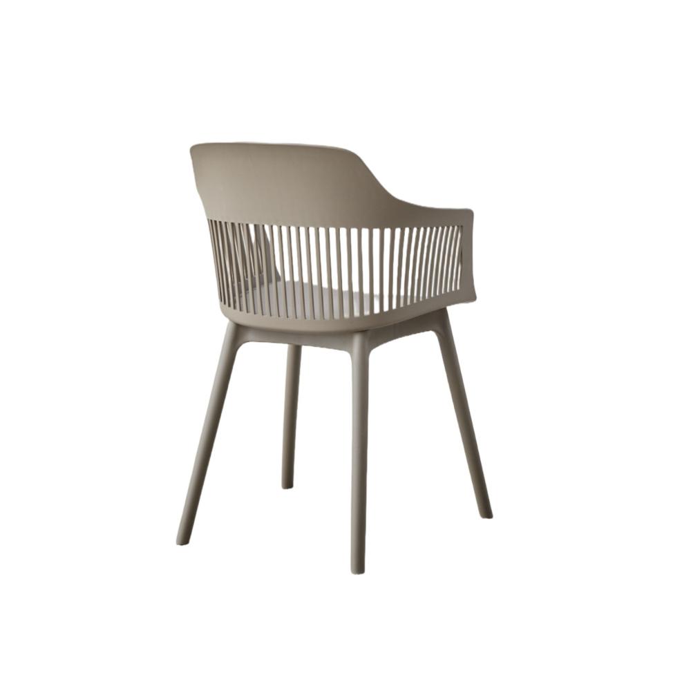 Silla Max taupe con cojín y espaldar en rejilla, vista superior