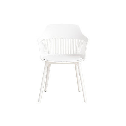 Silla con Cojín Max, Color Blanco, con Espaldar en Rejilla, detalle de acabado