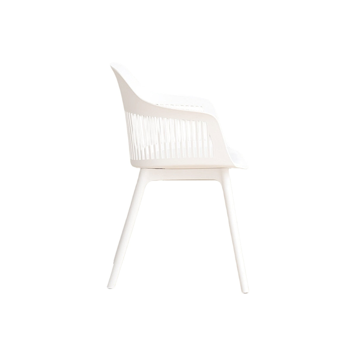 Silla con Cojín Max, Color Blanco, con Espaldar en Rejilla, vista superior