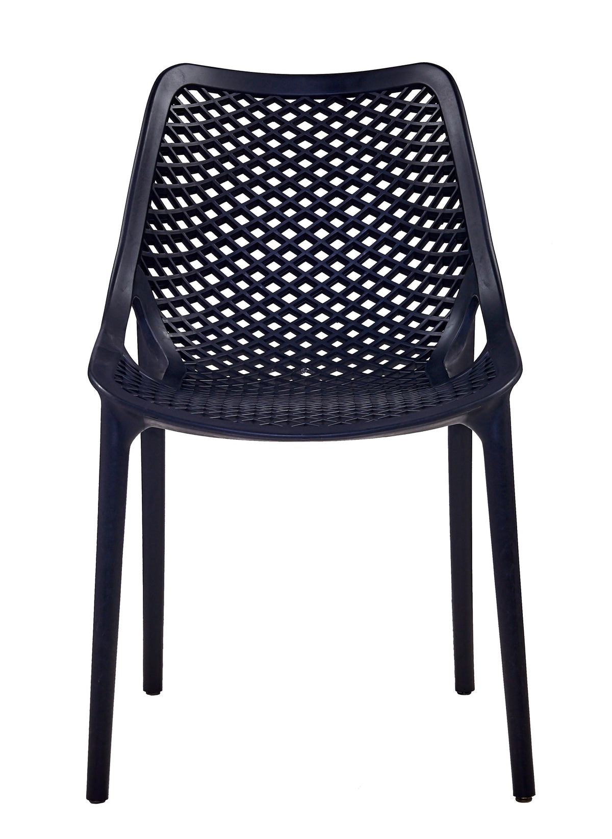 Silla Miame, Negro, con Espaldar y Reposa Brazos, vista posterior