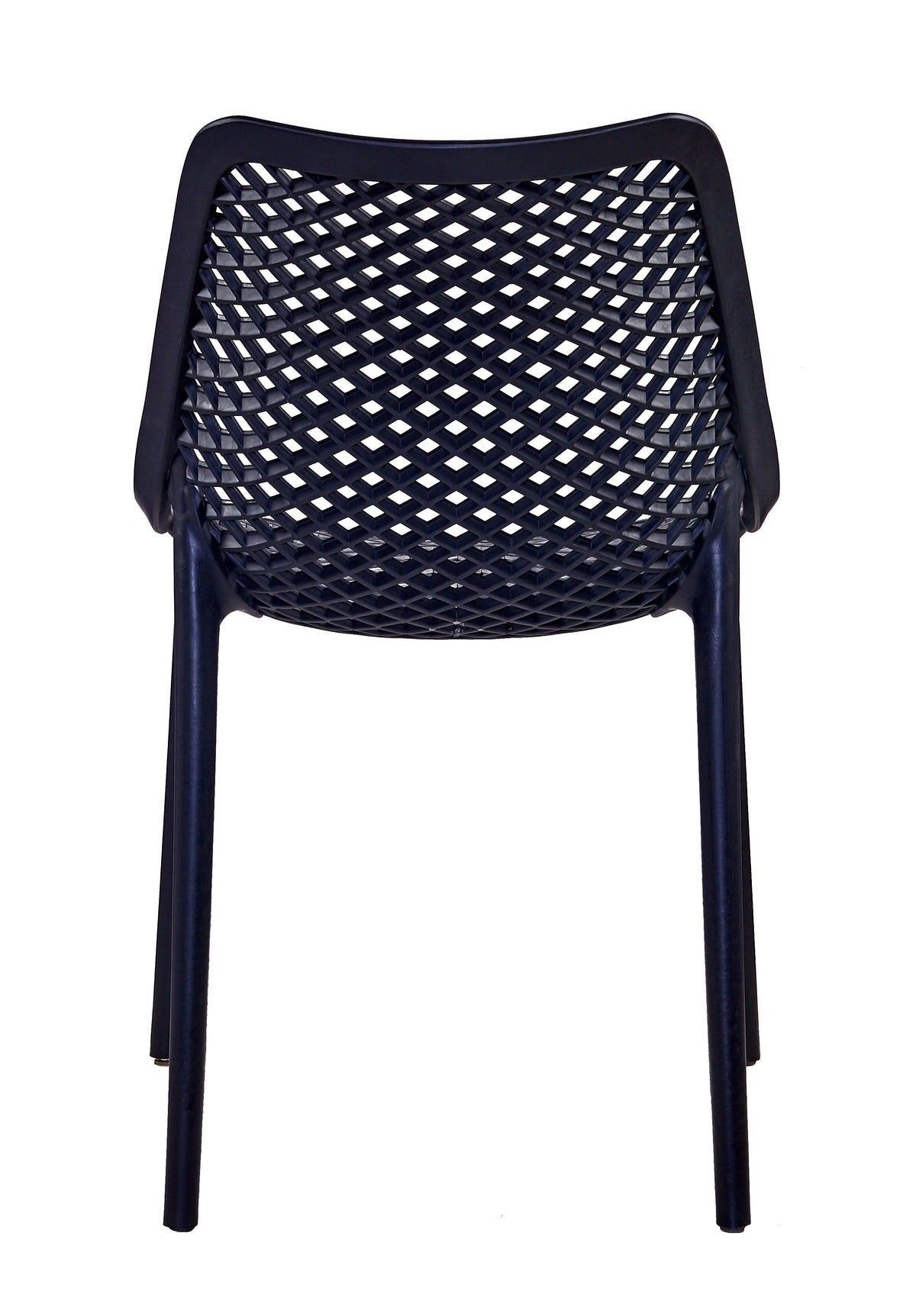 Silla Miame, Negro, con Espaldar y Reposa Brazos, detalle de acabado