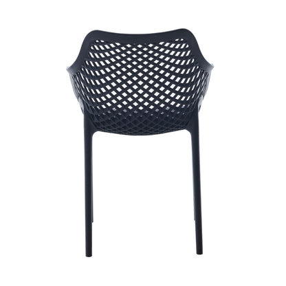 Silla con Brazos Miame, Negro, con Espaldar y Diseño Moderno