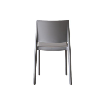 Set de 4 Sillas Toledo, Color Gris, con Espaldar Liso y Cuadrado, Diseño Moderno