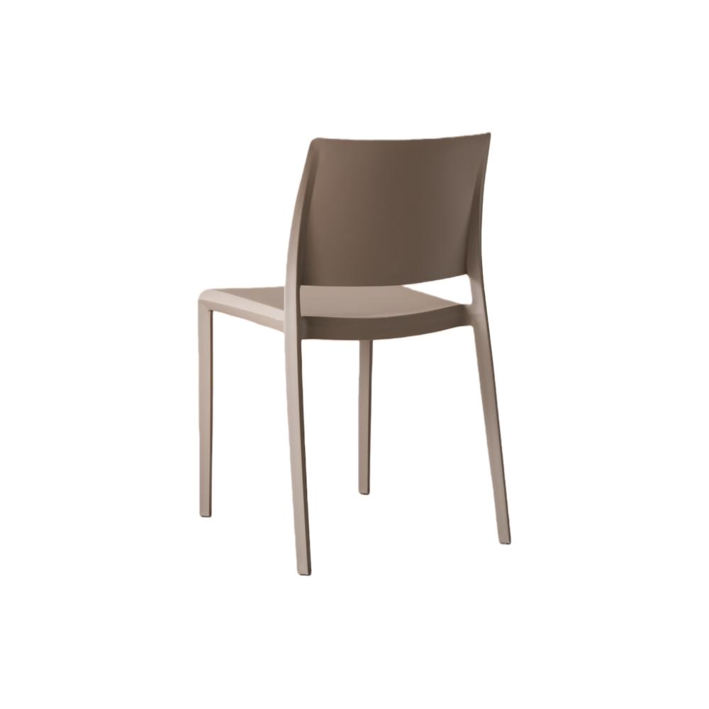 Silla Toledo, Color Taupe, con Espaldar Liso y Cuadrado, Diseño Moderno