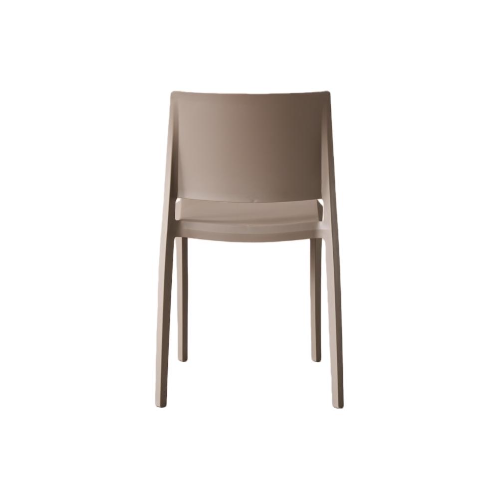 Silla Toledo, Color Taupe, con Espaldar Liso y Cuadrado, Diseño Moderno