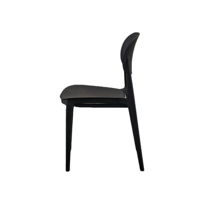 Silla Milán, Color Negro, con Espaldar y Diseño Moderno, vista superior