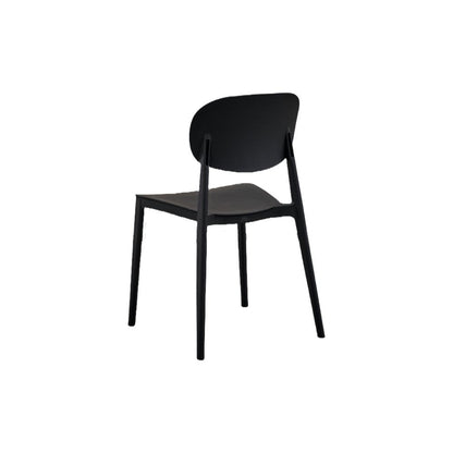 Silla Milán, Color Negro, con Espaldar y Diseño Moderno, abierto