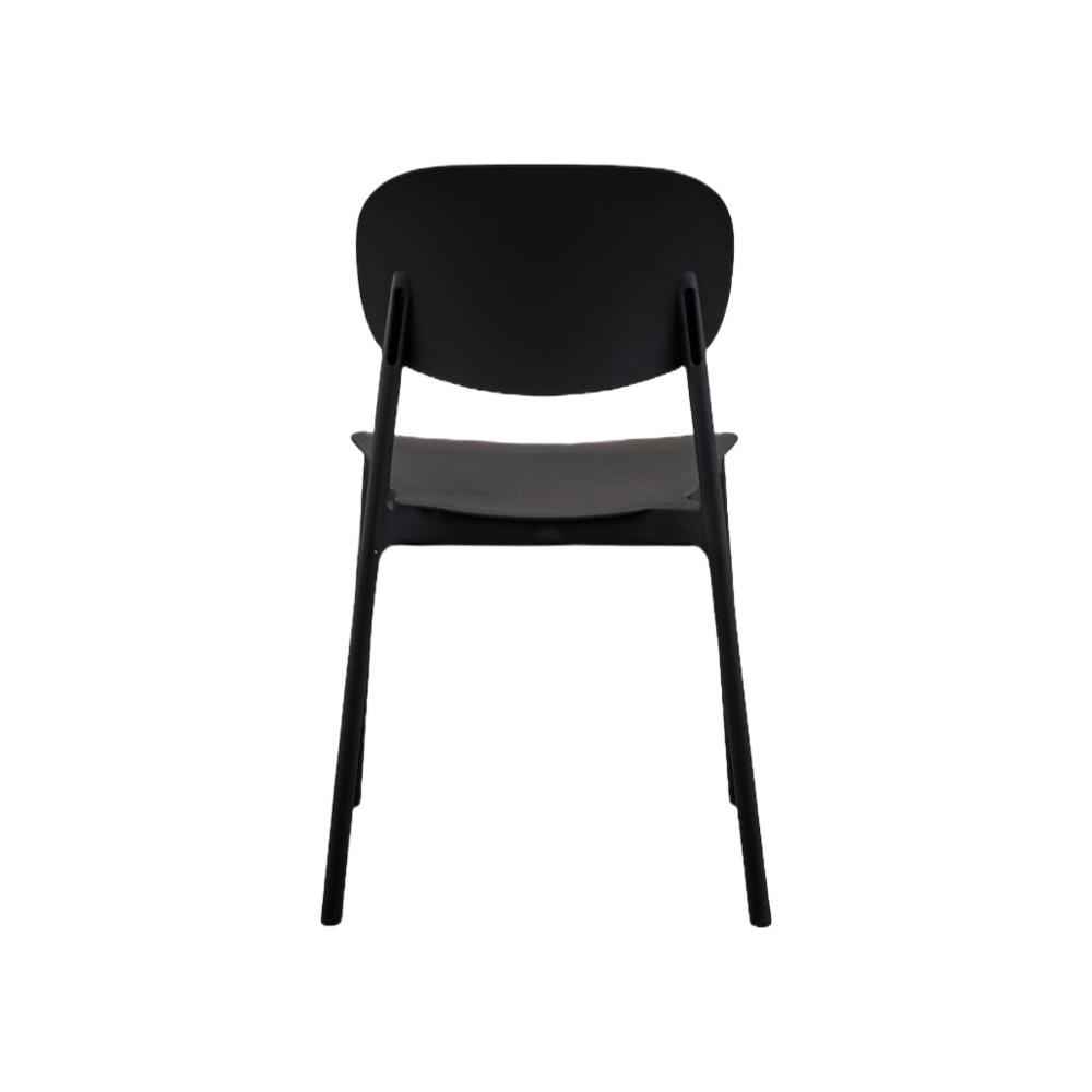 Silla Milán, Color Negro, con Espaldar y Diseño Moderno, detalle interior