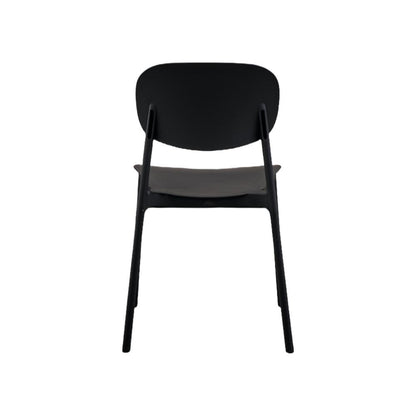 Silla Milán, Color Negro, con Espaldar y Diseño Moderno, detalle interior