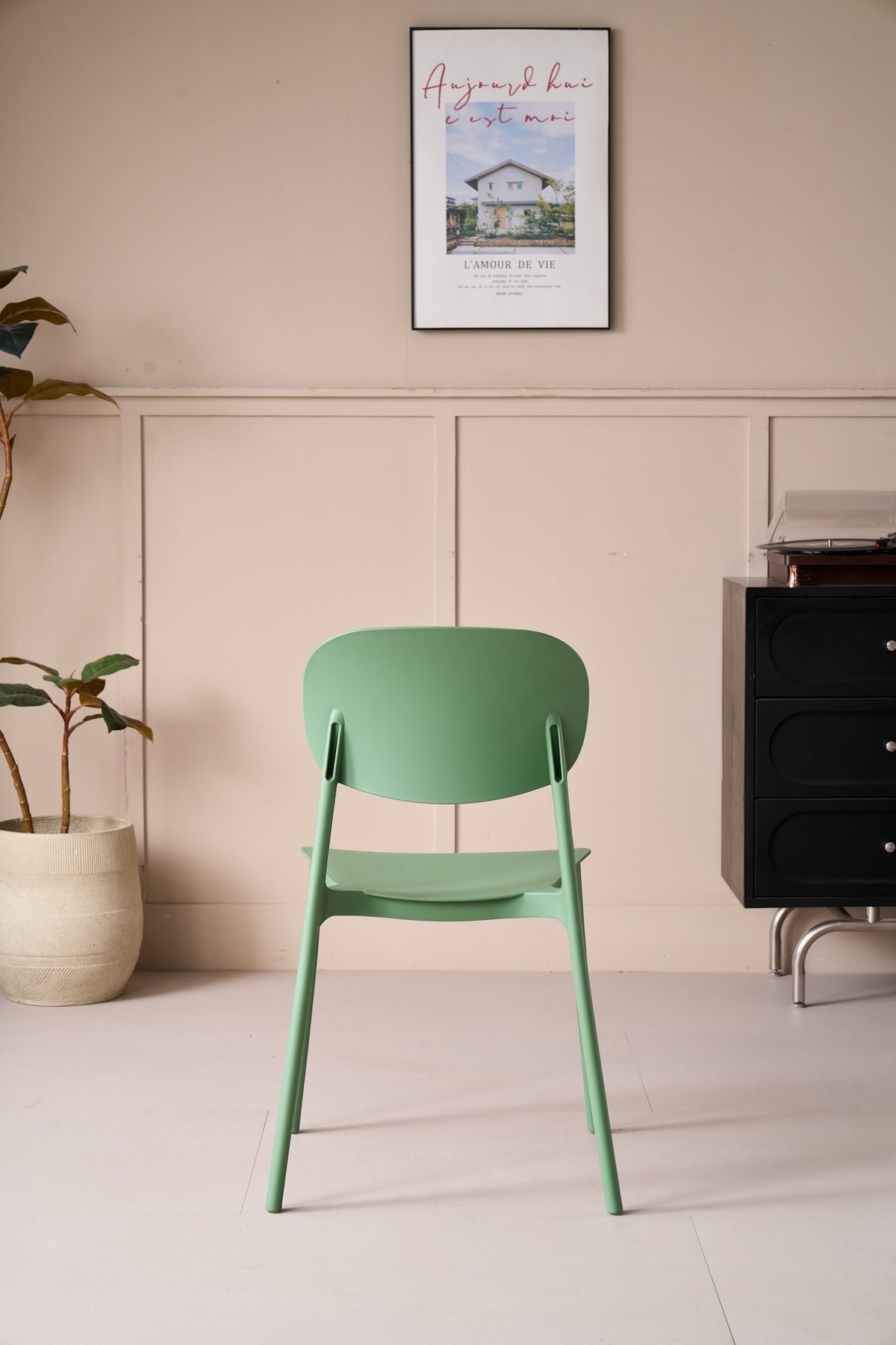 Set de 2 Sillas Milán, Color Verde, con Espaldar y Diseño Moderno
