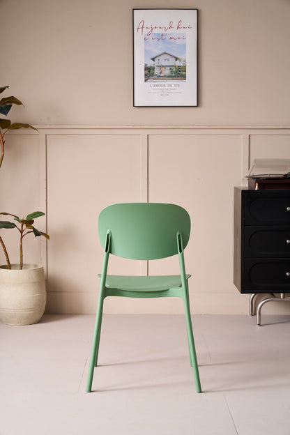Set de 2 Sillas Milán, Color Verde, con Espaldar y Diseño Moderno