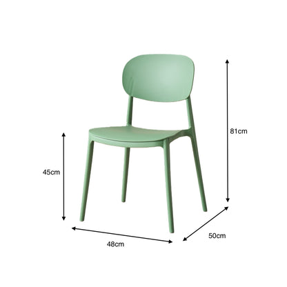 Set de 2 Sillas Milán, Color Verde, con Espaldar y Diseño Moderno