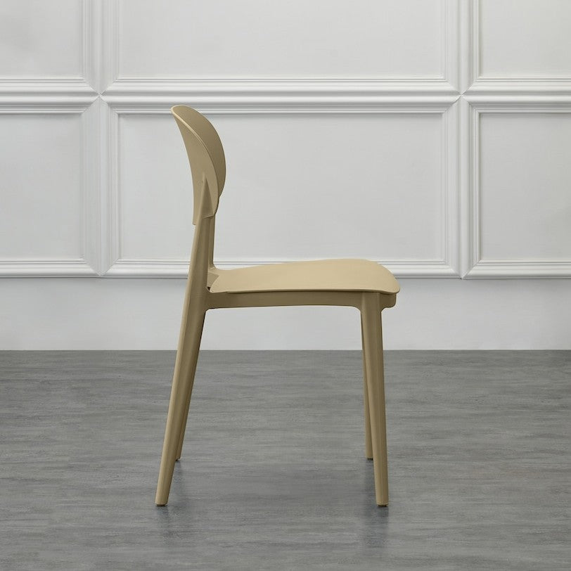 Set de 2 Sillas Milán, Color Khaki, con Espaldar y Diseño Moderno