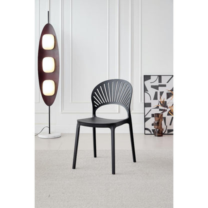 Set de 2 Sillas Paraíso, Color Negro, con Espaldar y Diseño Moderno