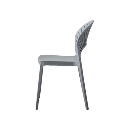 Silla Paraíso, Color Gris Oscuro, con Espaldar y Diseño Moderno, vista superior