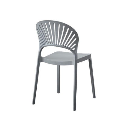 Silla Paraíso, Color Gris Oscuro, con Espaldar y Diseño Moderno, abierto