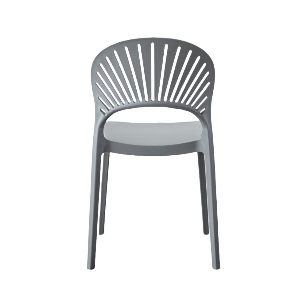Silla Paraíso, Color Gris Oscuro, con Espaldar y Diseño Moderno, detalle interior