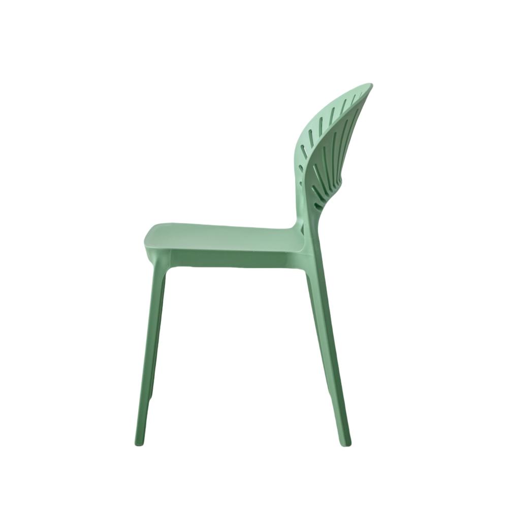 Juego de Comedor Luigow · 4 Sillas · Verde Oliva