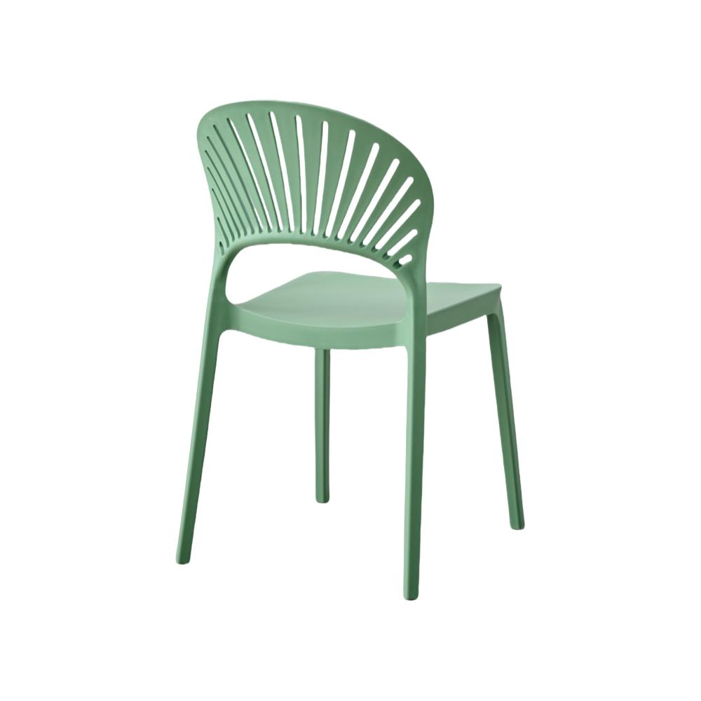 Juego de Comedor Luigow · 4 Sillas · Verde Oliva