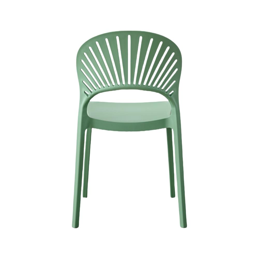 Juego de Comedor Pastew · 4 Sillas · Verde Oliva