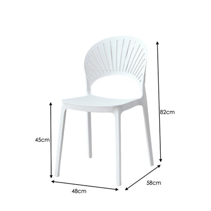 Silla Paraíso, Color Blanco, con Espaldar y Diseño Moderno, abierto